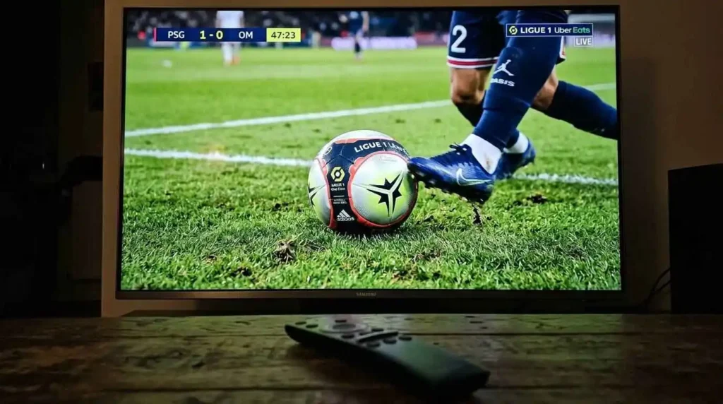 Match de la Ligue 1 diffusé sur une télévision avec la solution Vurach en Suisse
