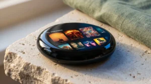 Hub en verre premium reflétant une interface unifiée pour regrouper abonnements vod genève.